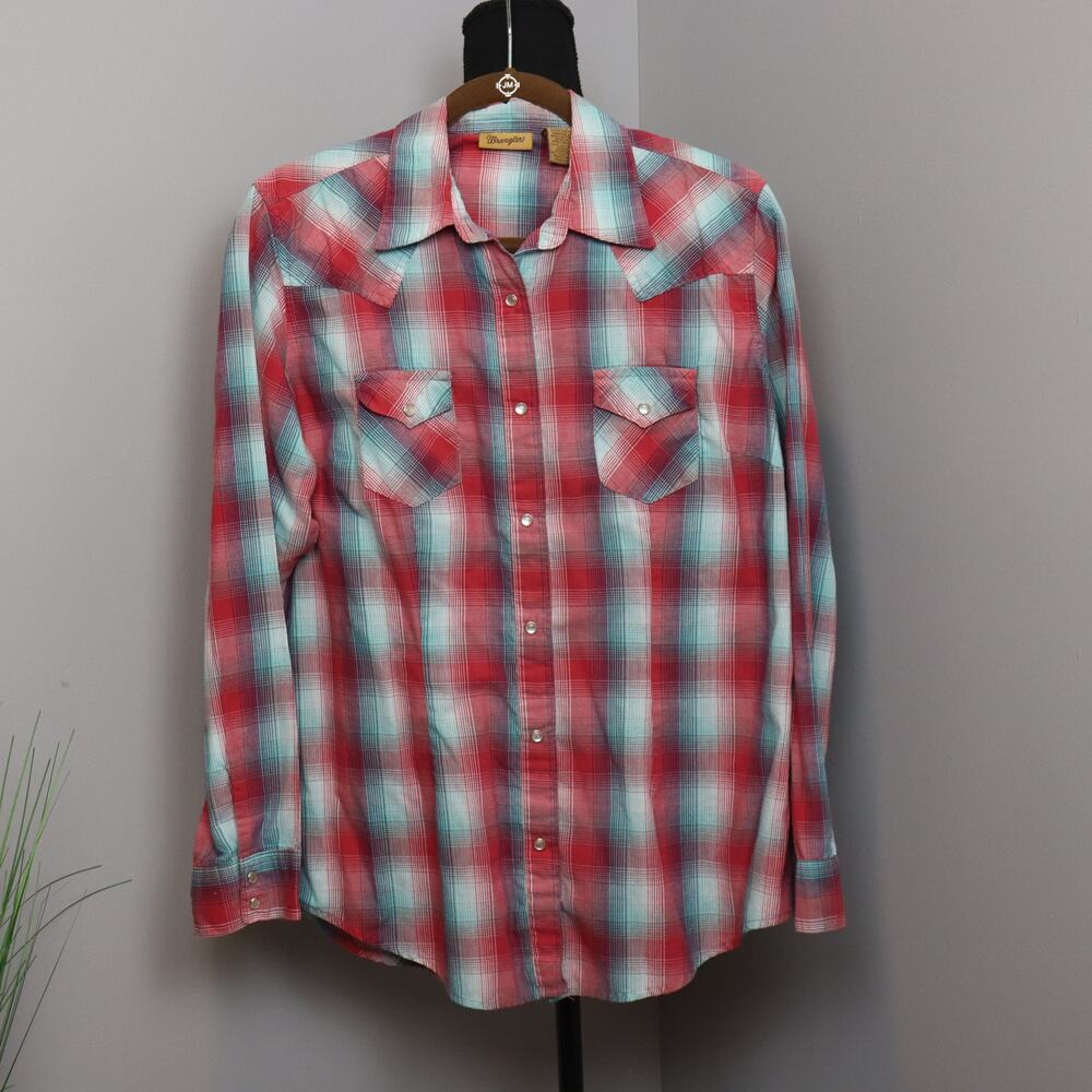 Vintage Wrangler Pearl Snap long sleeve Women's L